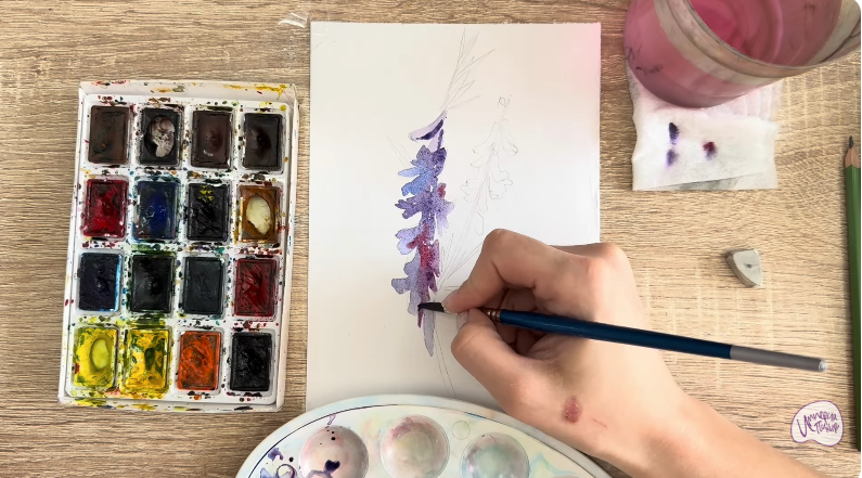 Рисуем Мышиный горошек