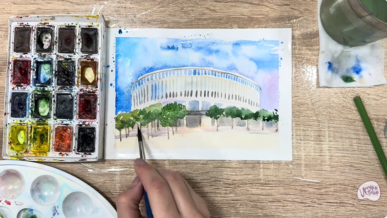 Рисуем Стадион Краснодар