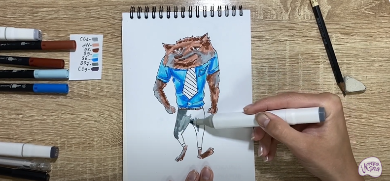 Рисуем Уэйн из "Монстры на каникулах"