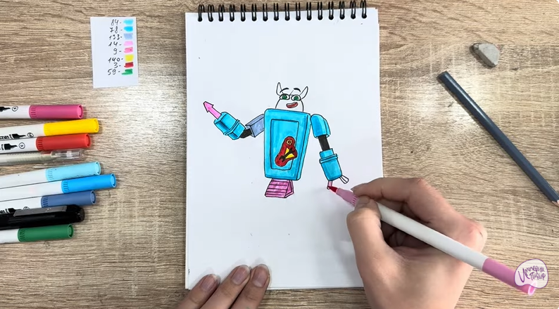 Рисуем Рем из "Живой гараж"