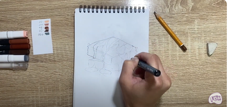 Рисуем Шоколадный брауни