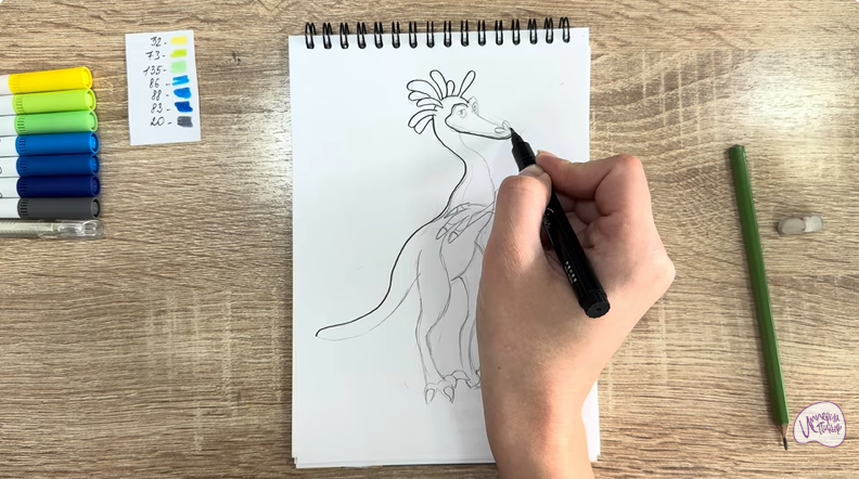 Рисуем Веган из «Доктор Динозавров»