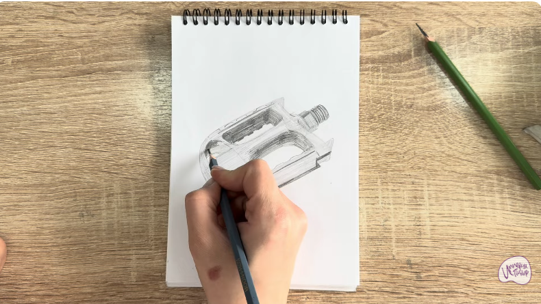 Рисуем Педаль велосипеда