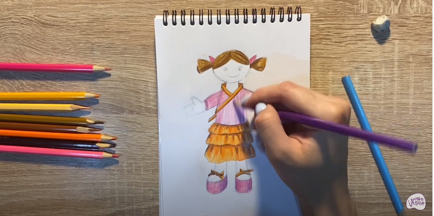 Рисуем Текстильная кукла