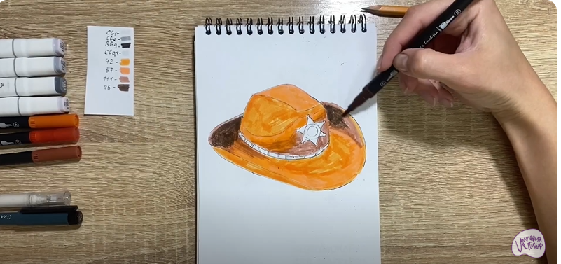 Рисуем Шляпа шерифа