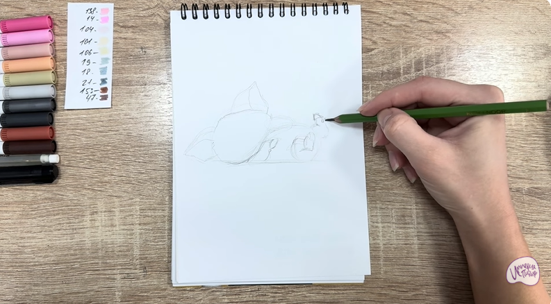 Рисуем Пуа из "Моана"