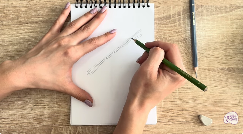 Рисуем Невидимка для волос