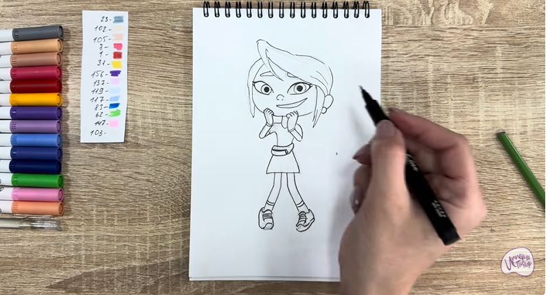 Рисуем Ксю из «Живой гараж»