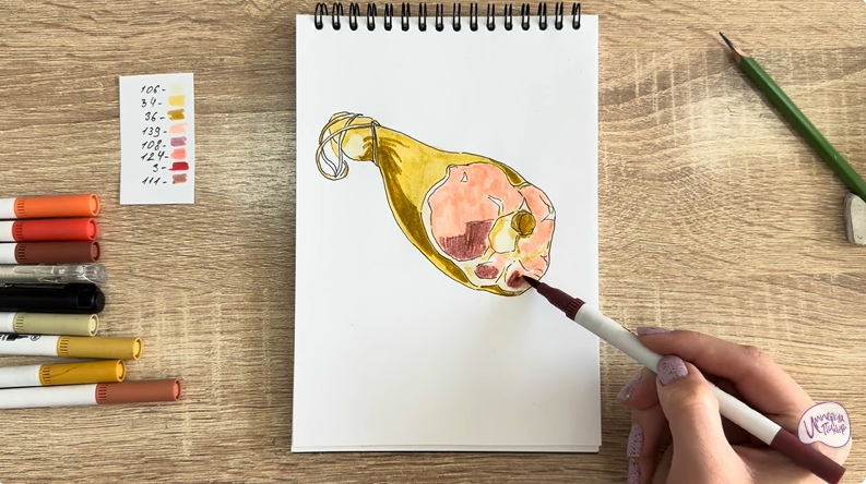 Рисуем Окорок