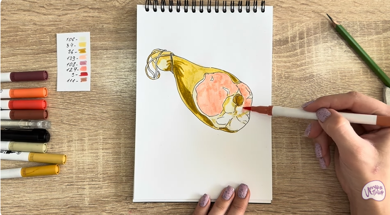 Рисуем Окорок