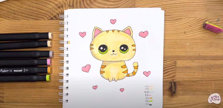 Рисуем Кавайный котик