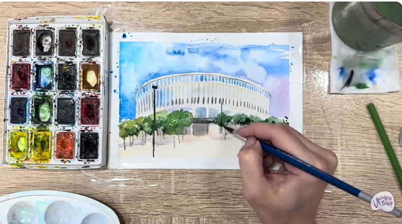 Рисуем Стадион Краснодар