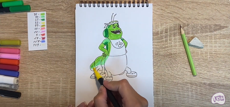 Рисуем Вупсень из "Лунтика"