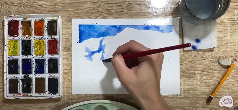 Рисуем Сход лавины