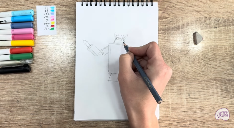 Рисуем Рем из "Живой гараж"