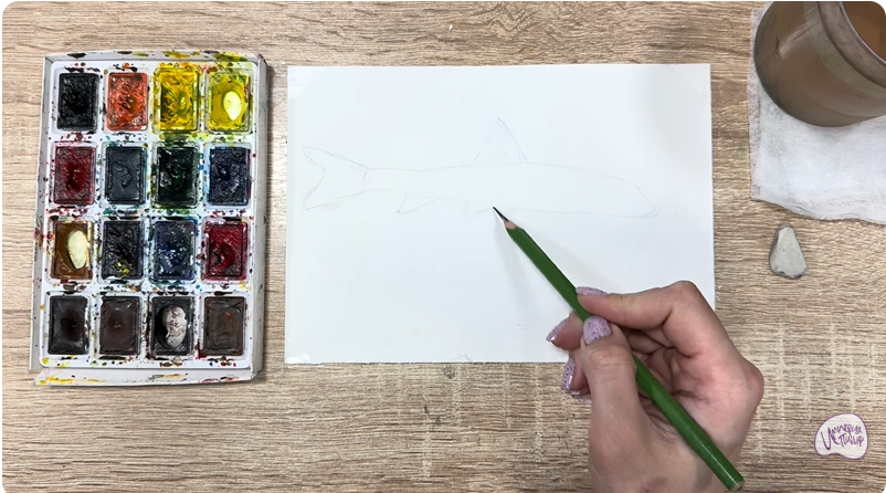 Рисуем Ленский пескарь