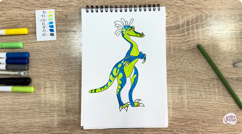 Рисуем Веган из «Доктор Динозавров»