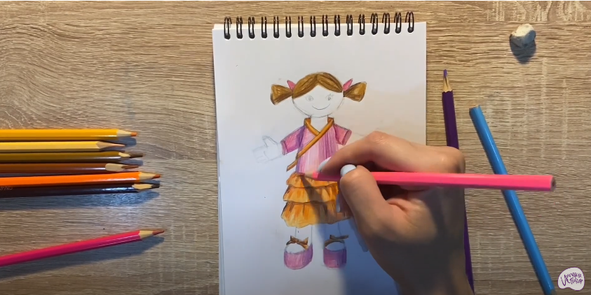 Рисуем Текстильная кукла