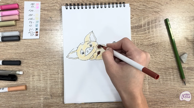 Рисуем Пуа из "Моана"