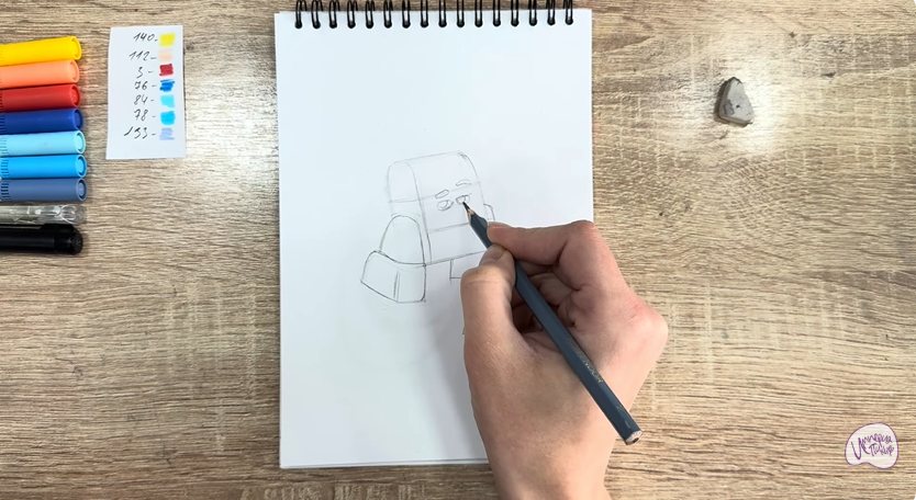 Рисуем Диз из "Живой гараж"