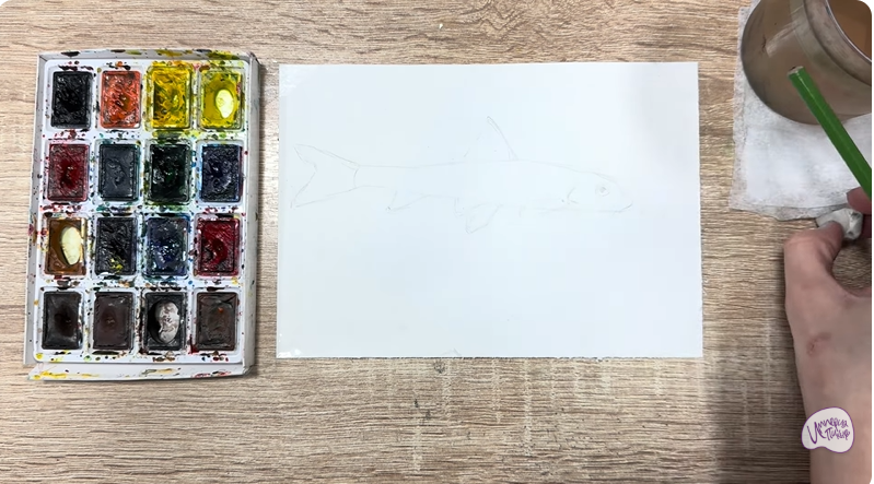 Рисуем Ленский пескарь