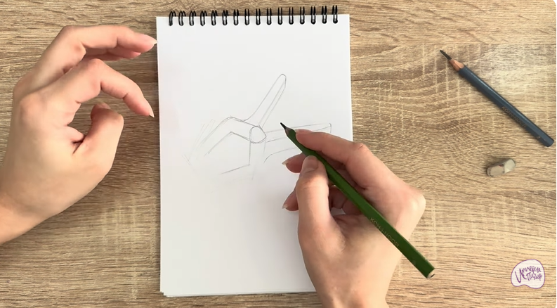 Рисуем Пластиковый зажим