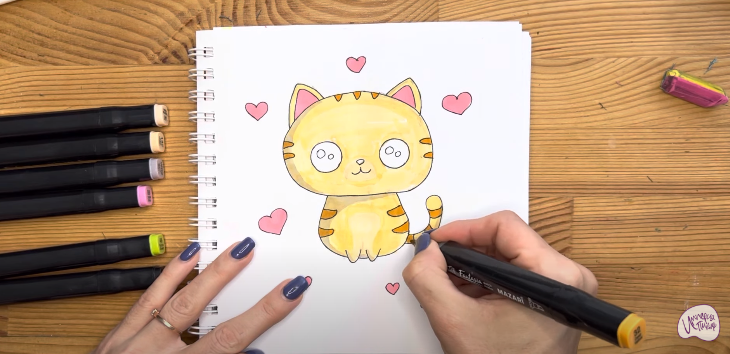 Рисуем Кавайный котик