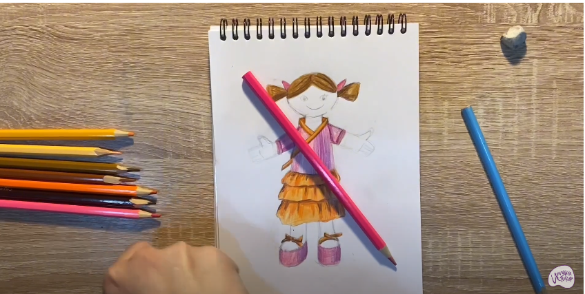 Рисуем Текстильная кукла