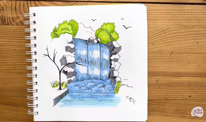 Рисуем Водопад