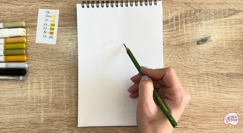 Рисуем Пишмание с фисташками