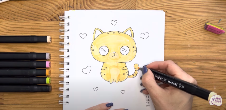 Рисуем Кавайный котик