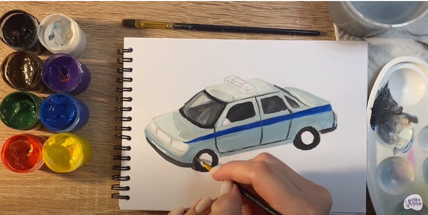 Рисуем Машина ДПС