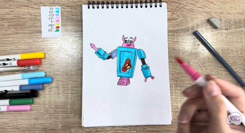 Рисуем Рем из "Живой гараж"