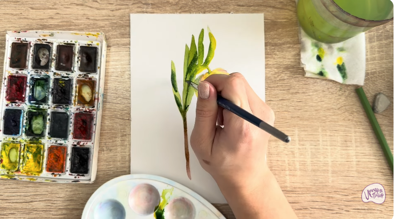 Рисуем Желтый рябчик