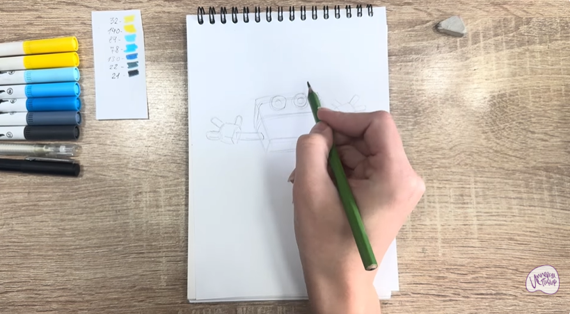 Рисуем Мозг из "Живой гараж"