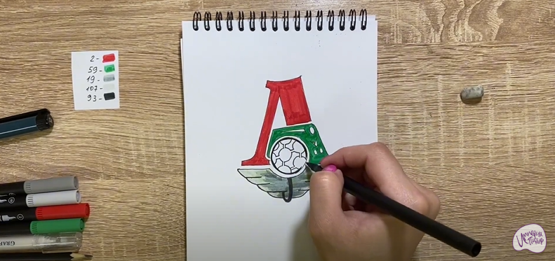 Рисуем Логотип ФК "Локомотив"