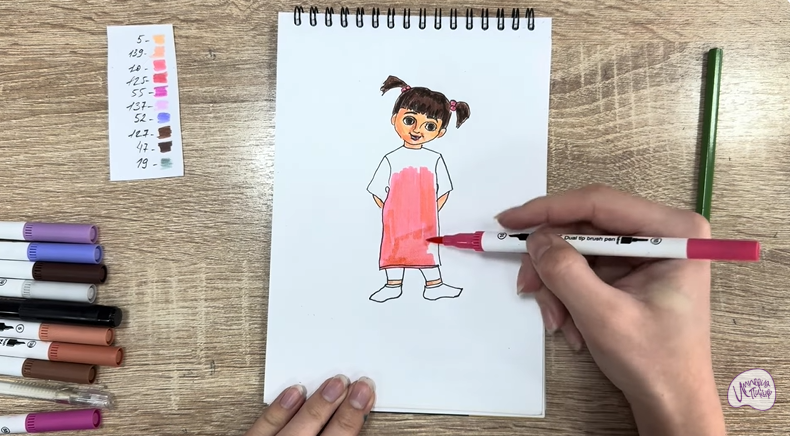 Рисуем Бу из «Корпорации монстров»