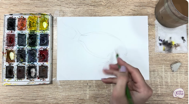 Рисуем Рыба-хирург