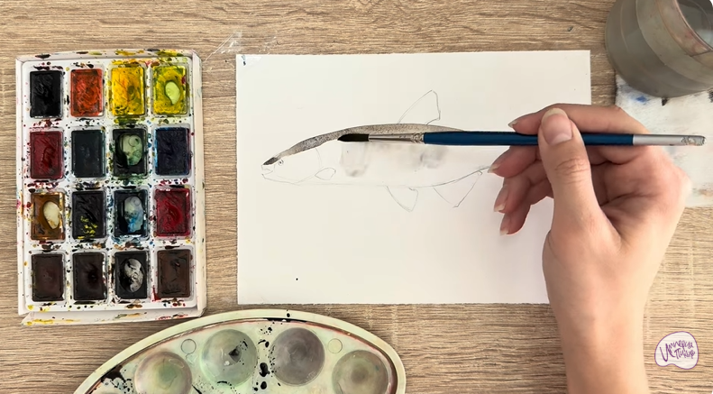 Рисуем Голавль