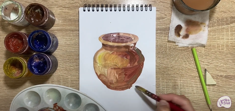 Рисуем Глиняный горшок