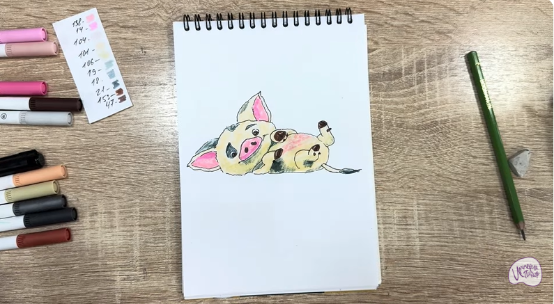 Рисуем Пуа из "Моана"