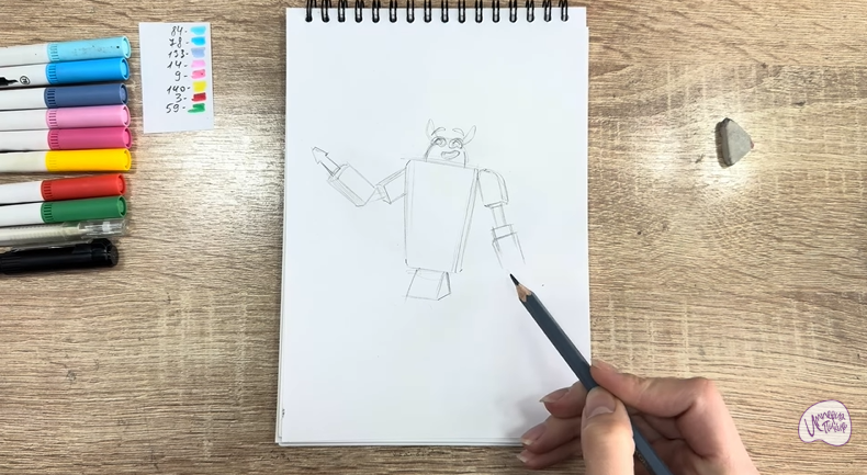 Рисуем Рем из "Живой гараж"