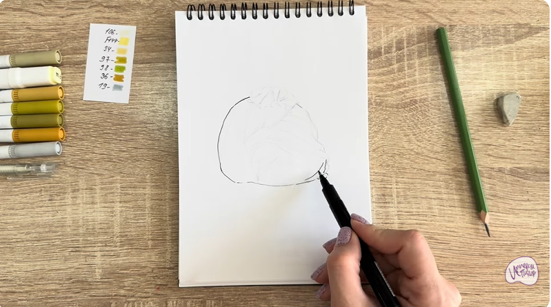 Рисуем Пишмание с фисташками