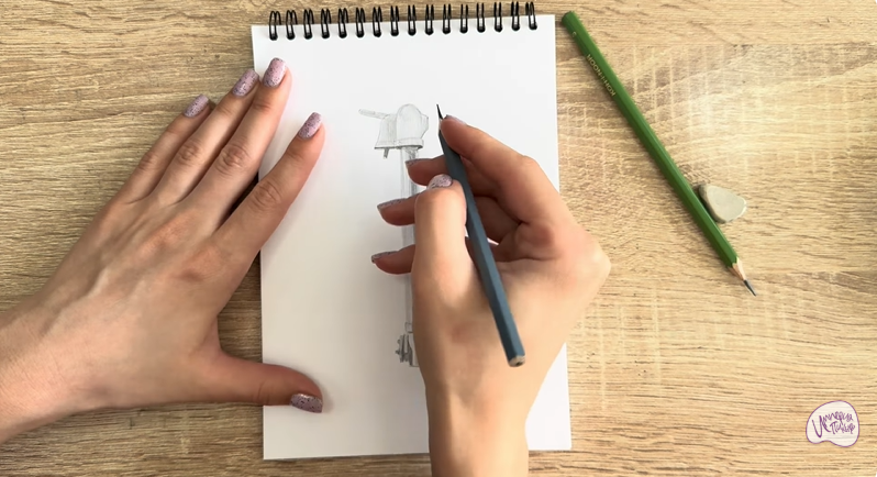 Рисуем Колонка водоразборная