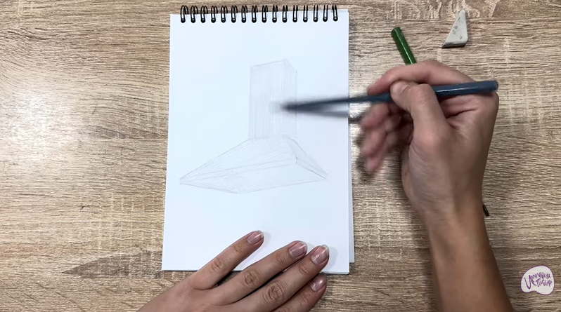 Рисуем Кухонная вытяжка Рисуем Кухонная вытяжка