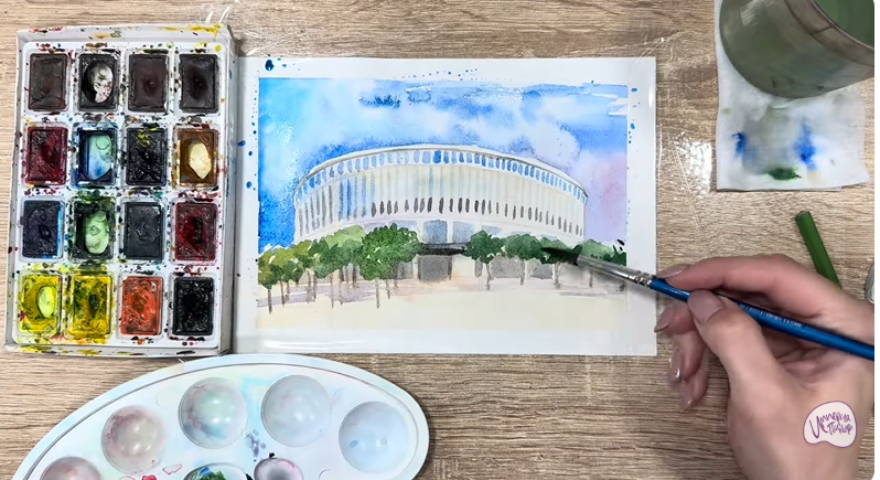 Рисуем Стадион Краснодар