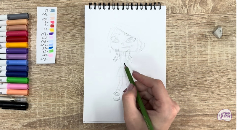 Рисуем Ксю из «Живой гараж»