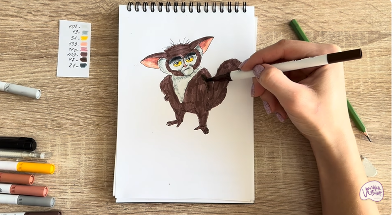 Рисуем Морис из "Мадагаскар"