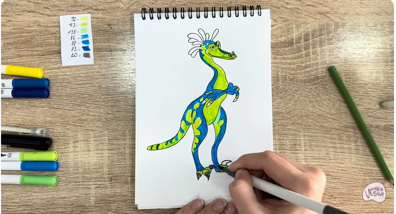 Рисуем Веган из «Доктор Динозавров»