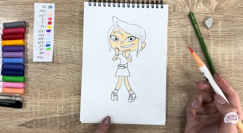 Рисуем Ксю из «Живой гараж»